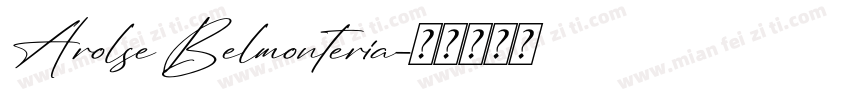 Arolse Belmonteria字体转换